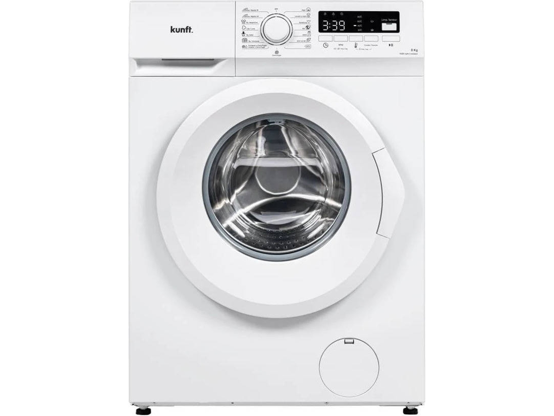 4288f2018d53922fce09e614f74dadeed5030e41.jpg Máquina de Lavar Roupa KUNFT KWM8809 8 kg 1400 rpm Branco - Image 1