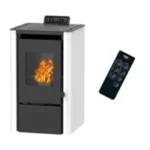 Salamandra A Pellets A Ar Anita 7,6 Kw Branco Sannover