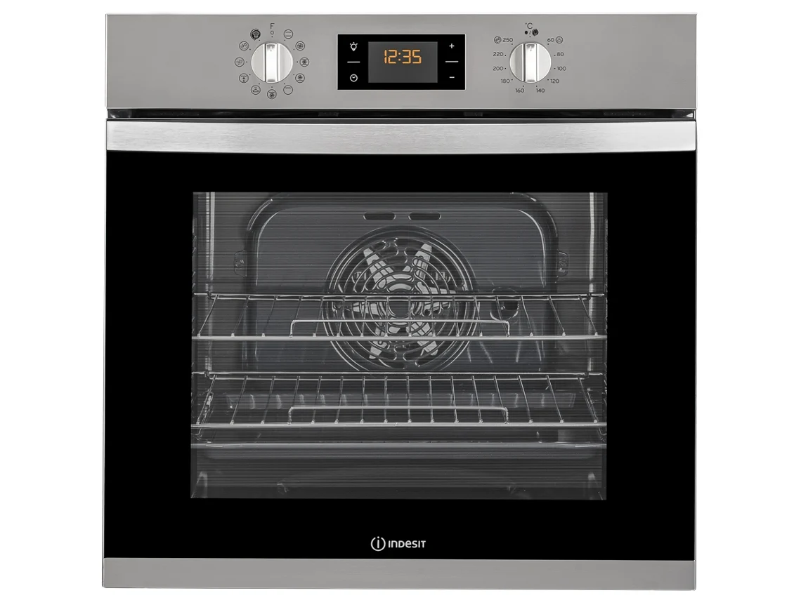 fb9ec413571cc97b355e087e46e08cd4c37fcfb3.webp Forno INDESIT IFW3844 H IX 71 L 59.5 cm Hidrolítico Inox - Image 1